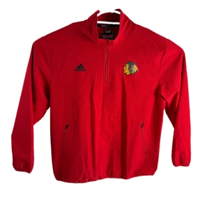 Adidas NHL Chicago Blackhawks Cold.RDY Quarter-Zip Jacket Red Mens Sz XL  HP1612 - Picture 1 of 16