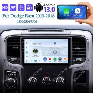 Car Carplay Radio Stereo GPS Android 13.0 For Dodge Ram 1500 2500 3500 2013-2018 - Picture 1 of 15