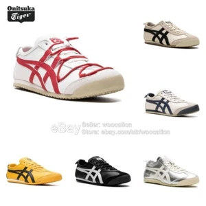 Klassischer Schuh Mexico 66 schwarz/weiß Freizeit Sneaker Herren Damen Onitsuka Tiger - Bild 1 von 48