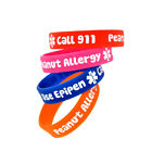 Health Alert Wristbands Rubber Allergy Bracelets Silicone Id Bracelet