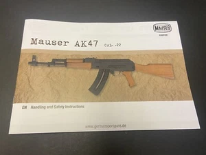 Walther AK Rimfire 22 LR Factory Original Owners Manual - Bild 1 von 2