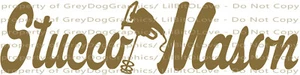 Calcomanía de vinilo Stucco Mason mezclador de lechada albañilería construcción taladro pegatina - Imagen 1 de 24