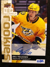 2019 UD National Convention Top Shelf Rookie Auto #TSA-ET Eeli Tolvanen /50