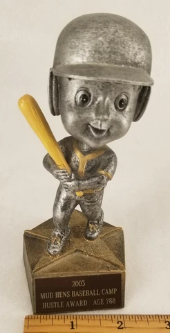 Toledo Mud Hens Bobblehead 2003 Baseball Camp Hustle Award for 7 & 8 Year Olds Cover