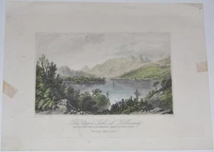 The Upper Lake Killarney & Carrantual Irland W.H Bartlett Farbgravur 9x7" - Bild 1 von 1