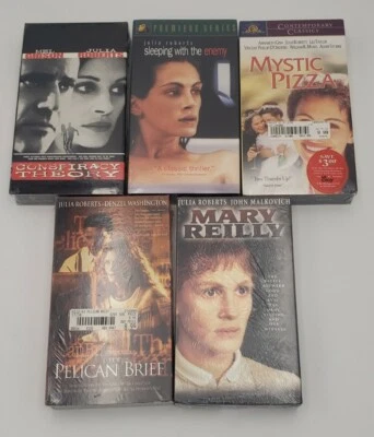 Lot Of 5 Julie Roberts Sealed VHS Movie Conspiracy Theory Pelican Brief & More Foto 1 de 3