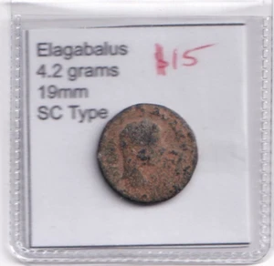 Neat Elagabalus Roman Empire Provincial Coinage Desert Patina SC Coin Died @ 18 - Picture 1 of 2
