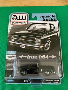 AW Auto World Muscle Trucks Black 1983 CHEVY SILVERADO STEPSIDE TRUCK ~ B106 - Picture 1 of 13