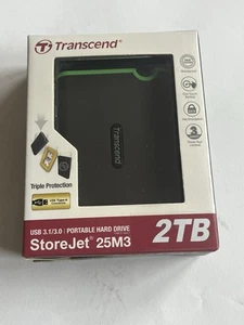 Transcend StoreJet 25M3 - 2TB - USB 3.0 Portable External Hard Drive 7605578407 - Photo 1/12