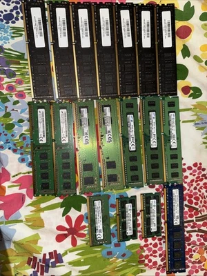 SK Hynix Samsung M DDR DDR3 DIMM SODIMM Mixed Lot 4GB 8GB 18 Pc - Image 1 of 4