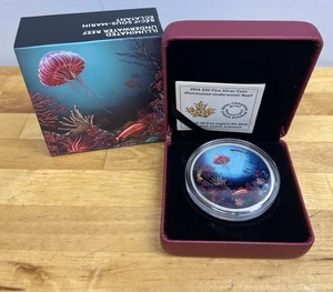 2016 $30 Fine Silver 2oz Coin - Illuminated Underwater Reef Coin - COA - Picture 1 of 8