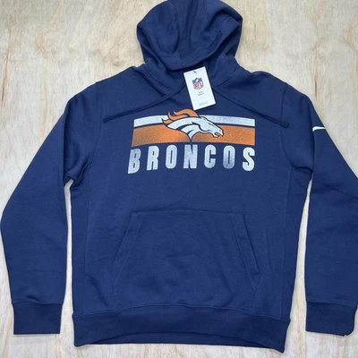 NUEVO Denver Broncos Nike Equipo Logo Algodón Sudadera con Capucha Sudadera con Capucha MD Foto 1 de 4