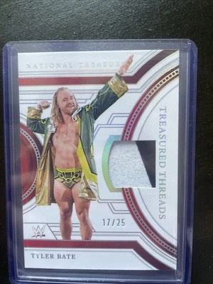 2024 Panini National Treasures WWE-Treasured Threads Tyler Bate Holo Silver /25 - Image 1 of 3