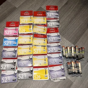 Canon Cli-521 BK Cyan Magenta Yellow Joblots - Picture 1 of 2