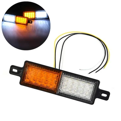 Indicator Light Car 2x Bullbar Accessories Front Black White Amber 1.8W - Image 1 of 4