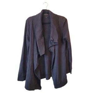Cardigan donna All Saints nero aperto davanti drappeggiato taglia L - Foto 1 di 7