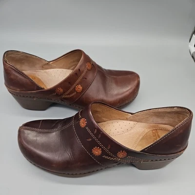 Zapato Zueco Dansko Cuero Marrón Talla EU 39,Confort,Mujer Diseño Floral Foto 1 de 4