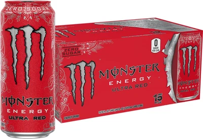 Monster Energy Ultra, Bebida Energética Sin Azúcar, 16 Onzas, Paquete de 15, Sabor Seleccionado Foto 1 de 4
