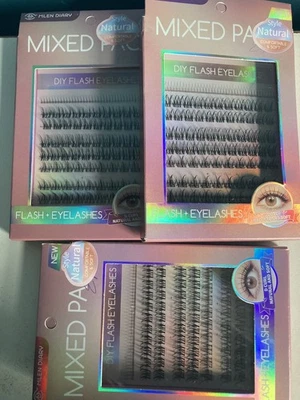 False Eyelashes Individual Clusters Brand New In Box x 3 job lot  - Image 1 of 4