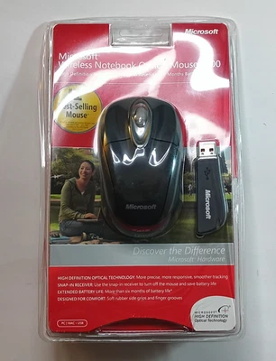 NEW/SEALED! Microsoft Wireless Notebook Optical Mouse 3000 - Image 1 of 3