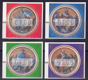 VATICANO 2002 Automatici 1,00 (fili di seta) 4v MNH** - Foto 1 di 1