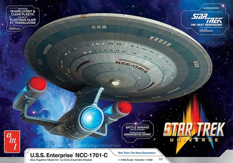 AMT1332M 1/1400 STARTREK USS ENTERPRISE NCC-1701-C PLASTIC MODEL KIT - Image 1 of 1