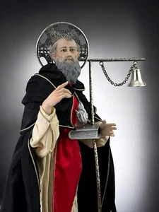 Statua figura vestita San Sant'Antonio Abate San Severo arte sacra - Foto 1 di 23