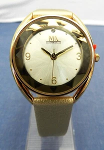 MEISTER ANKER Damenuhr - Goldfarben 3 ATM, Wabenmuster Ziffernblattrand - Neu - Bild 1 von 7