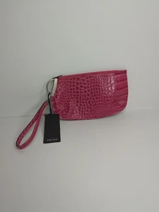 PRÜNE Women’s Wristlet Pink Small Makeup Bag Zipper Close New With Tags - Imagen 1 de 5