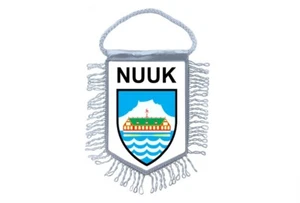 Mini banner flag pennant window mirror cars country banner travel nuuk greenland - Bild 1 von 1