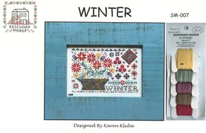 Rosewood Manor / Karen Kluba ~ SM-007 tabla de invierno y casa de hilo de bordar - Imagen 1 de 3