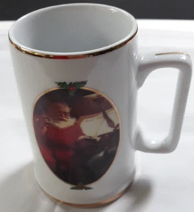 Coca Cola 1996 Holiday Mug Stein Good Boys & Girls Gold trim Preowned 5 in tall - Picture 1 of 22