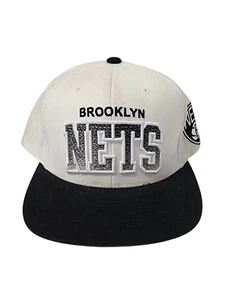 Brooklyn Nets Mitchell & Ness Snapback Hat Black & White - Picture 1 of 7