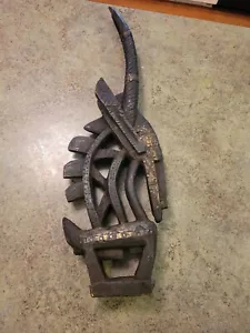 Vtg Hand Carved Wood African Sculpture Antelope Gazelle 21" Fortune Prosperity - Picture 1 of 11
