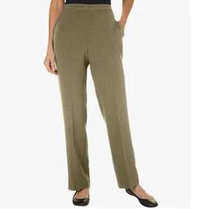 Womens Alfred Dunner Palm Desert Pull On Dress Pants Size 20 prop Med Cactus NWT - Picture 1 of 1
