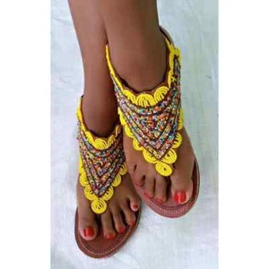 African beaded sandals/slippers - Picture 1 of 1