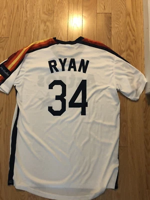 Nolan Ryan #34 Houston Astros MLB Methodist Promo Rainbow White Jersey XL New - Image 1 of 4