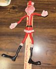 Vtg Fun World 10? Santa Claus Rubber Bendable Gumby Style Toy Made In Hong Kong