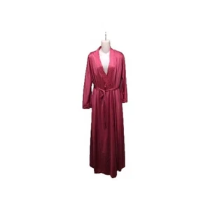 Vintage M Vanity Fair Long Gown & Robe Set Women's Dark Pink EUC Peignor - Picture 1 of 14