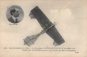 CPA Aviation Pilote Hubert Latham Aircraft Monoplane Antoinette 13 Edit C.M - Picture 1 of 2