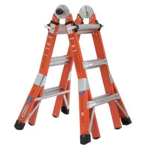 14 ft. Reach Height Multi-Purpose Fiberglass PRO Ladder with 300 lbs. Load Capac - Picture 1 of 8