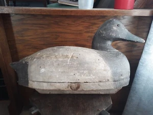 Antique Duck Decoy 17.5" long Canvasback Hand Carved LOOK - Picture 1 of 24