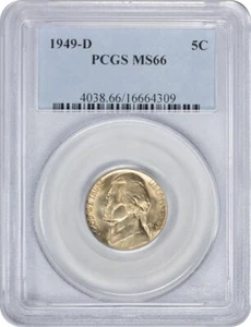 1949-D Jefferson Nickel MS66 PCGS - Picture 1 of 2