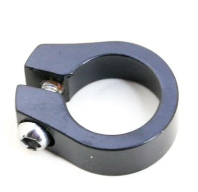 Abrazadera de tija de sillín de bicicleta BMX MTB de carretera de 28,6 mm/1-1/8" aluminio negro NUEVO Foto 1 de 4