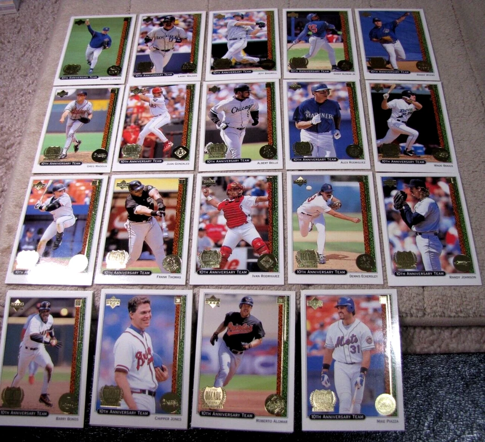 1999 Upper Deck 10th Anniversary Team Baseball Inserts (Pick Choose Complete) - Image 1 of 2