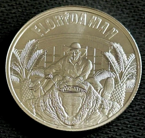 ¡Ronda de plata Florida Man de 1 oz EN CÁPSULA! Plata fina .999 - Mason Mint - Imagen 1 de 3