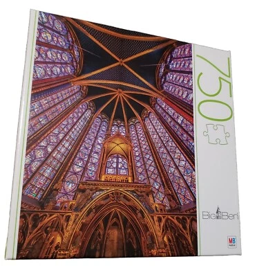 Sealed Big Ben MB Jigsaw Puzzle Stained Glass Sainte Chapelle, Paris 27" x 20"  - Image 1 of 4