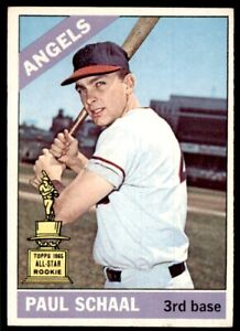 1966 Topps Baseball Card Paul Schaal B California Angels #376