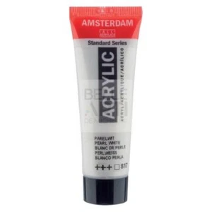 COLORE ACRILICO 817 BIANCO PERLATO AMSTERDAM "ACRYLIC" TUBO DA 20ML - Imagen 1 de 4