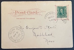 Portland, Maine Post Card - mailed Sep 29, 1905 to Marblehead, Mass - ME - Picture 1 of 2